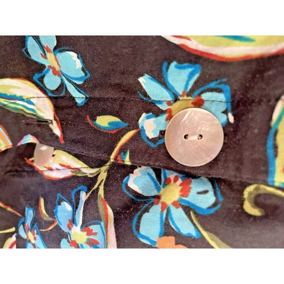 Scott Taylor Womens Top Floral 3/4 Sleeve Button Up Shirt Tropical Colorful - Picture 10 of 11